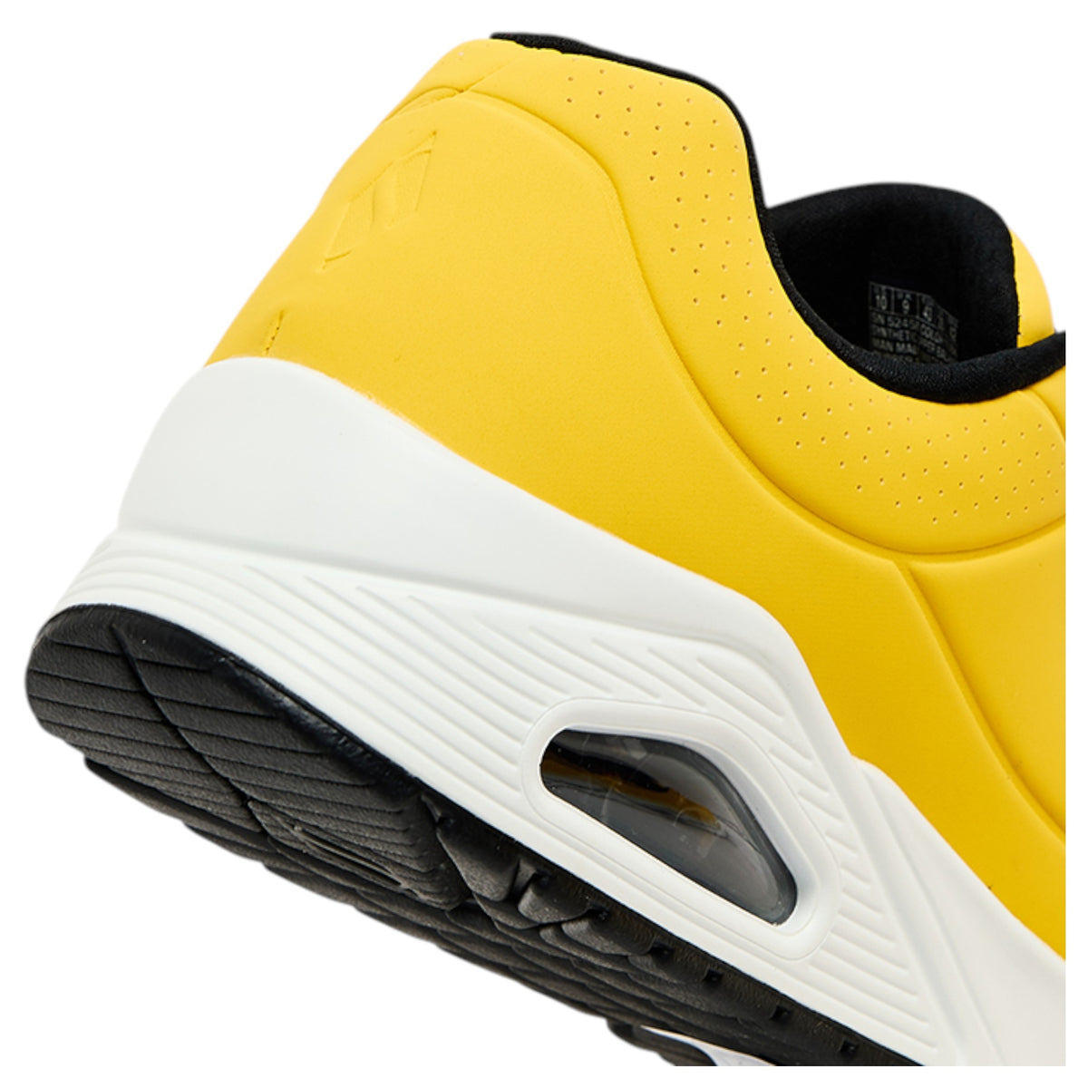 Mens Skechers Uno - Stand On Air Yellow Black Sneaker Shoes