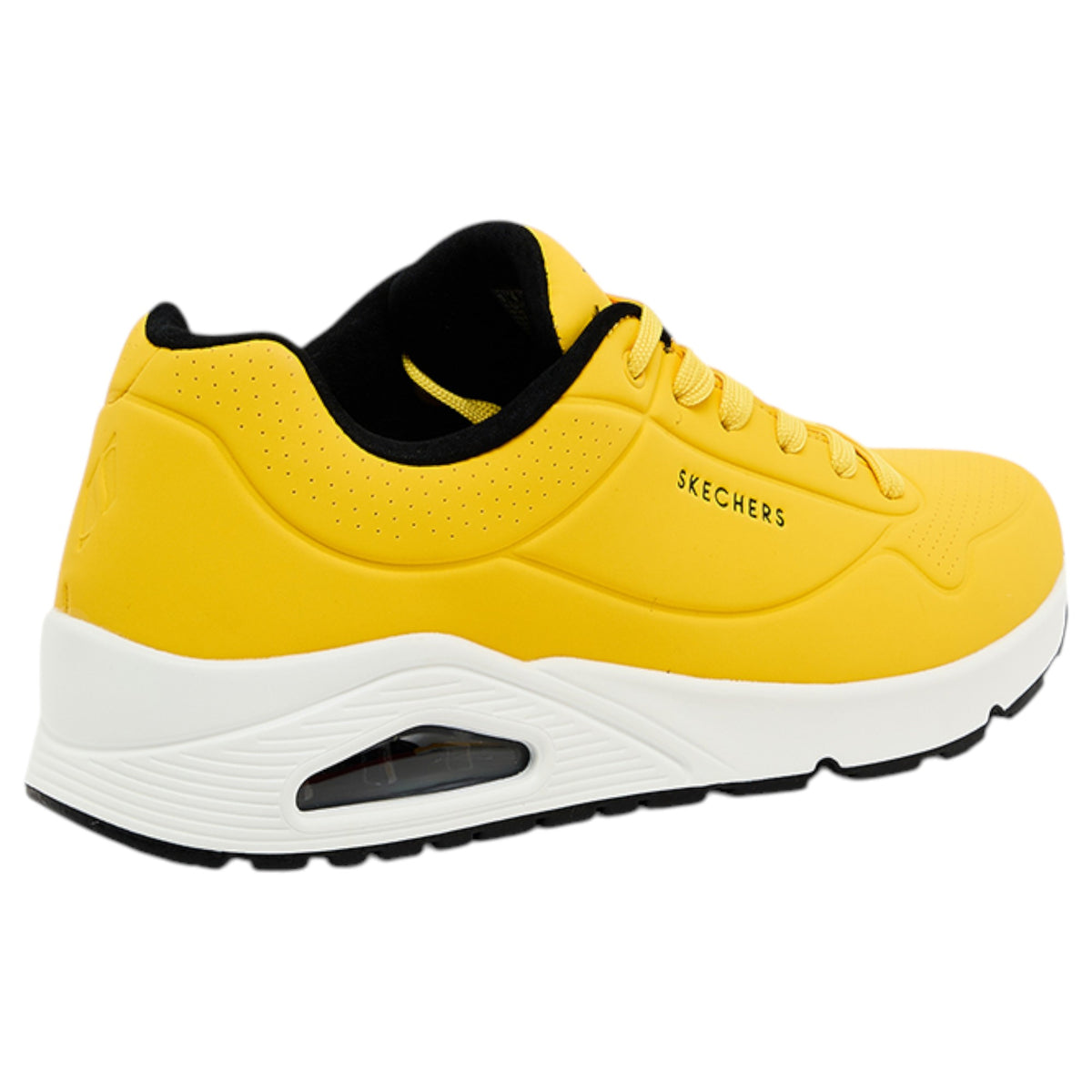 Mens Skechers Uno - Stand On Air Yellow Black Sneaker Shoes