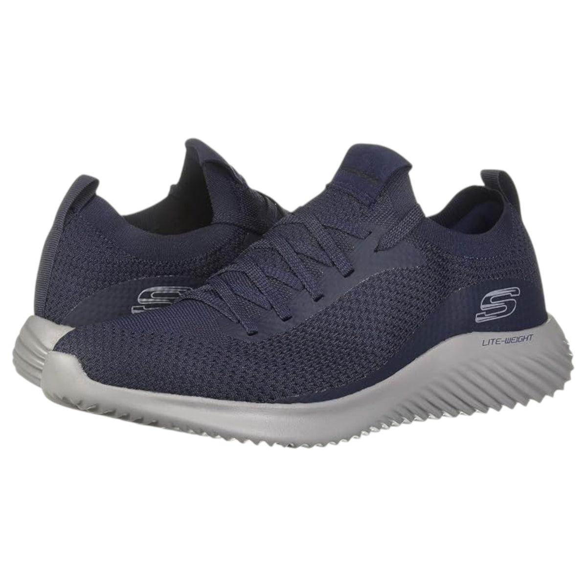 Mens Skechers Bounder-Mirkle Navy/Grey Sneaker Shoes
