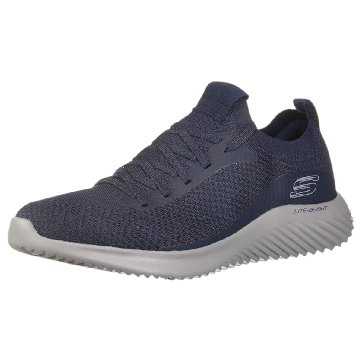 Mens Skechers Bounder-Mirkle Navy/Grey Sneaker Shoes