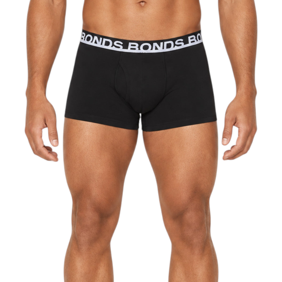 3 Pack Mens Bonds Everyday Trunks Underwear Black Stripe/Grey/Black