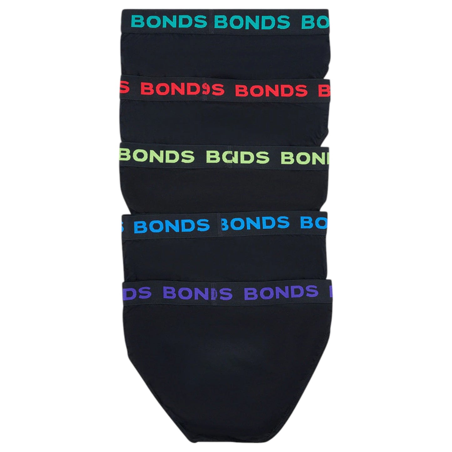 5 Pack Mens Bonds Hipster Briefs Underwear Black