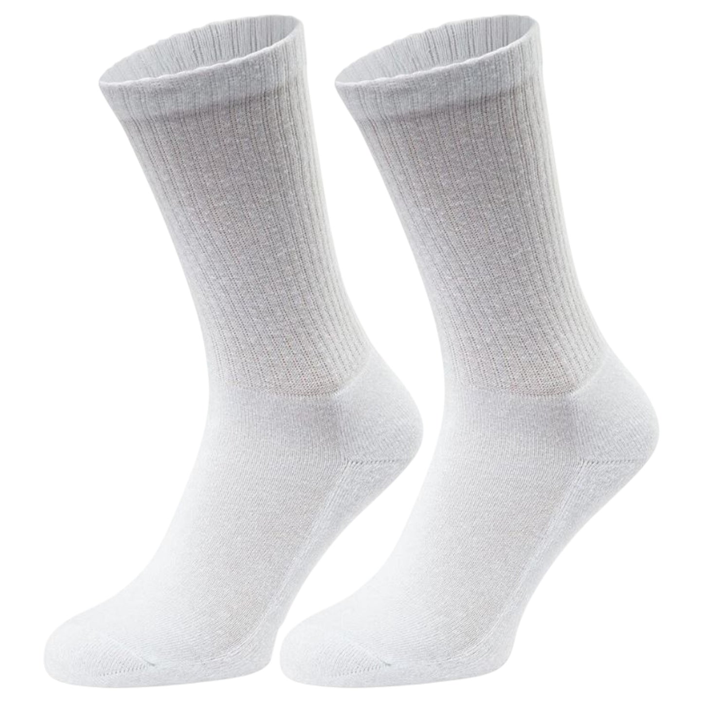 5 Pack Mens Rio Active Comfort Crew Socks White