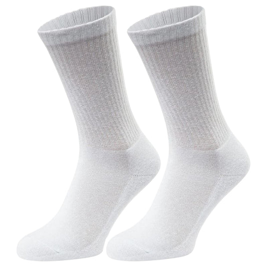 5 Pack Mens Rio Active Comfort Crew Socks White