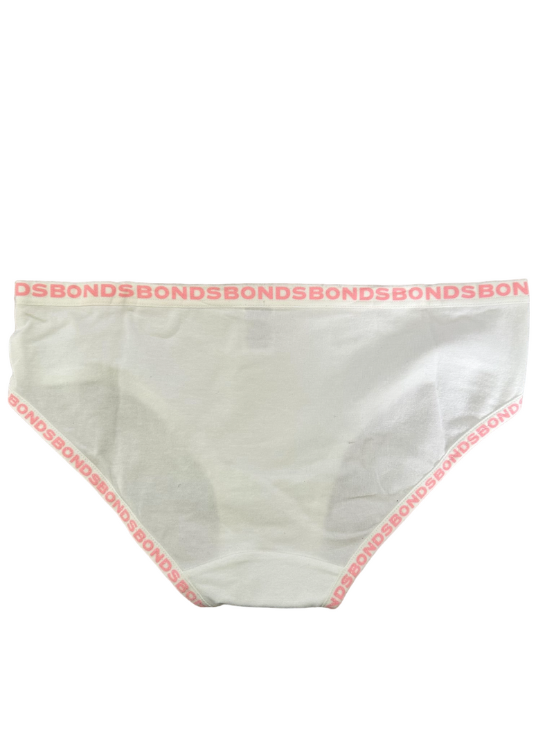 Bonds Girls Underwear Briefs Shorties White Everyday Kids Undies