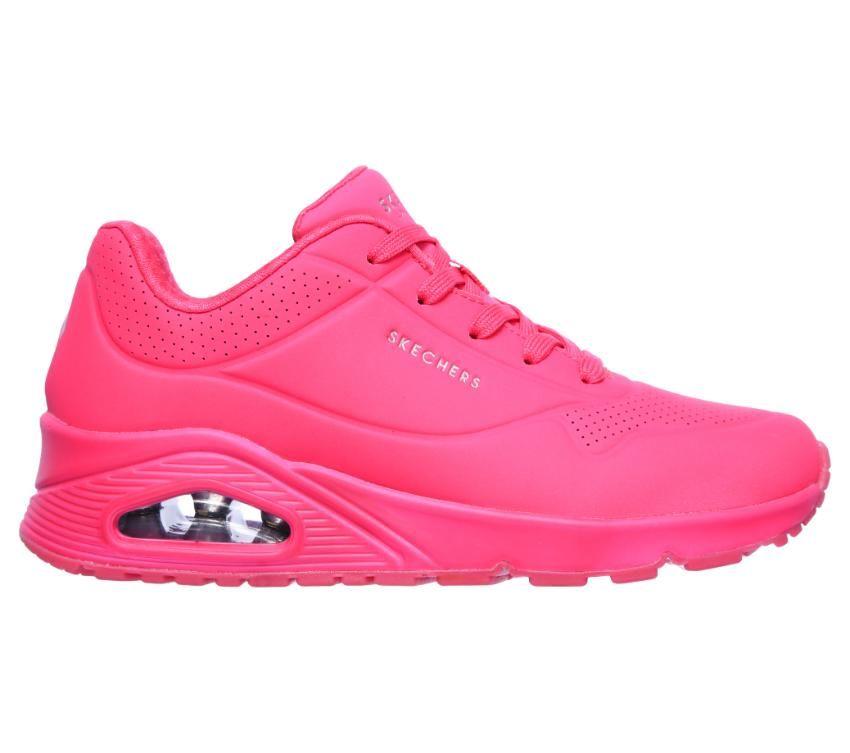 Womens Skechers Uno - Neon Nights Shoes Hot Pink