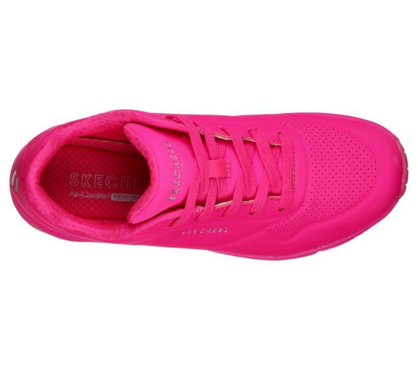 Womens Skechers Uno - Neon Nights Shoes Hot Pink