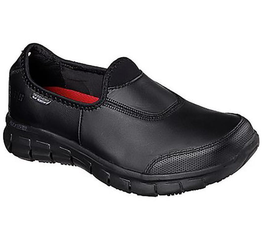 Womens Skechers Work Sure Track Shoes Black/Black