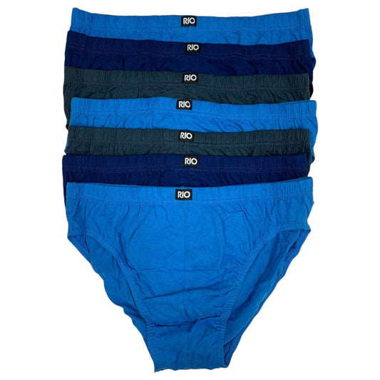 7 Pack Mens Rio Hipster Briefs Underwear Blue