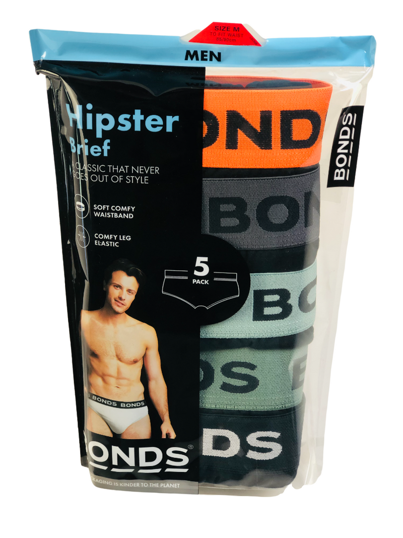 10 x Pairs Bonds Mens Hipster Brief Underwear Assorted 83K Pack