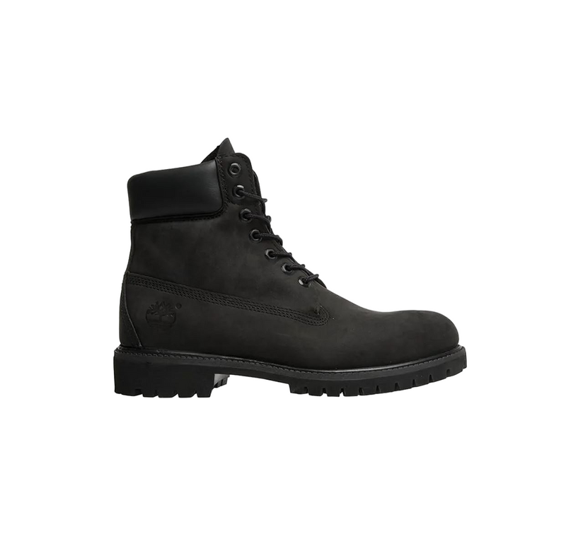 Womens Timberland 6-Inch Premium Black Nubuck Waterproof Boots