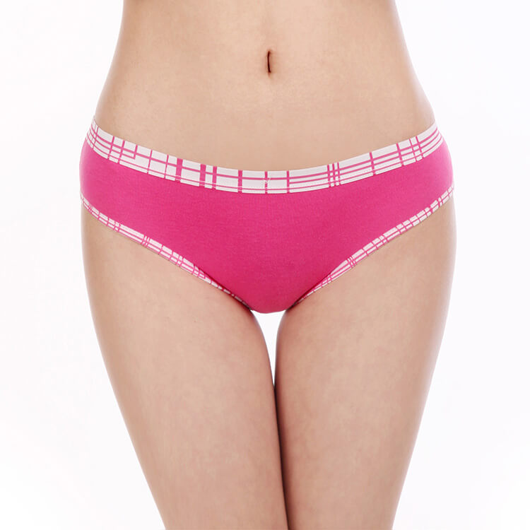 30 X Womens Solid With Plaid Print Bikini Briefs Undies Cotton Underwear Jocks