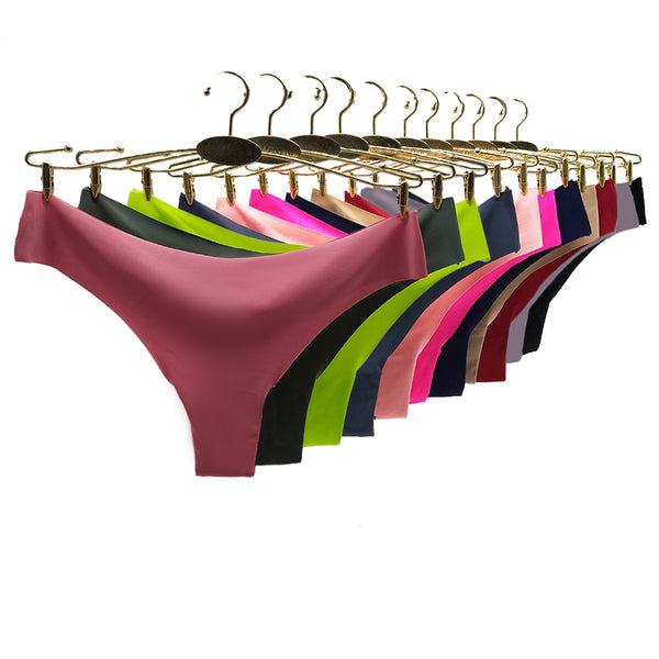 12 X Womens Sheer Nylon / Cotton Briefs - Assorted Underwear Undies 87393