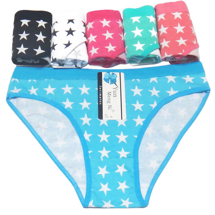 18 X Womens Star Print Bikini Briefs Undies Cotton Assorted Underwear Jocks