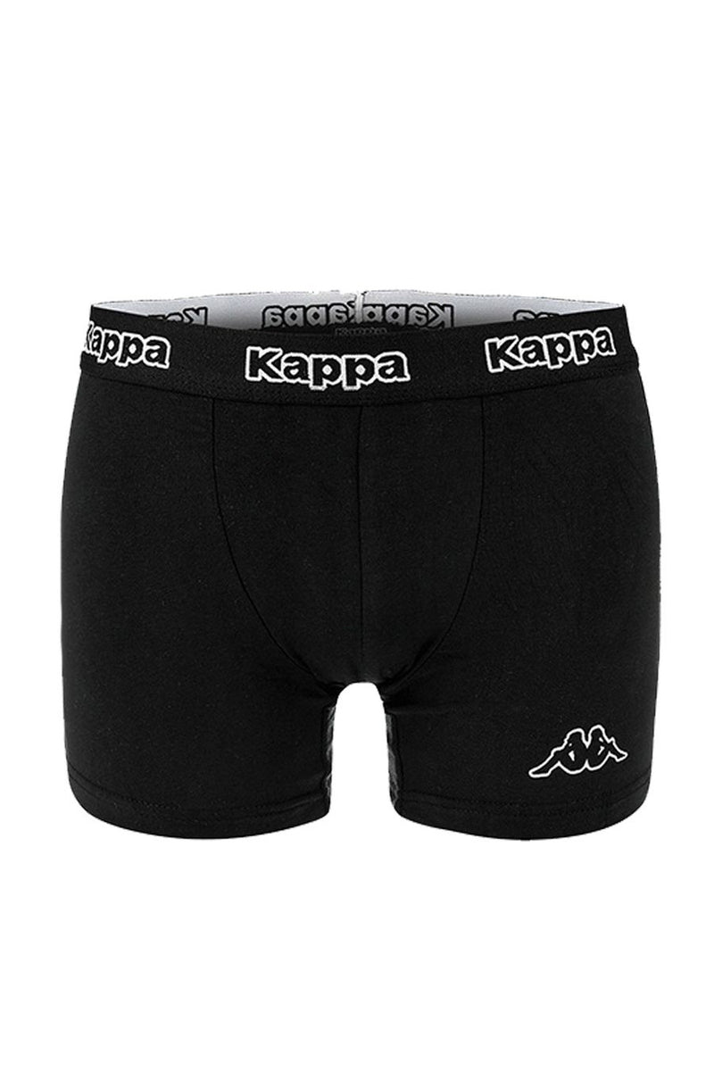 4 x Kappa Mens Shorts Boxer Comfy Trunks Black/Black