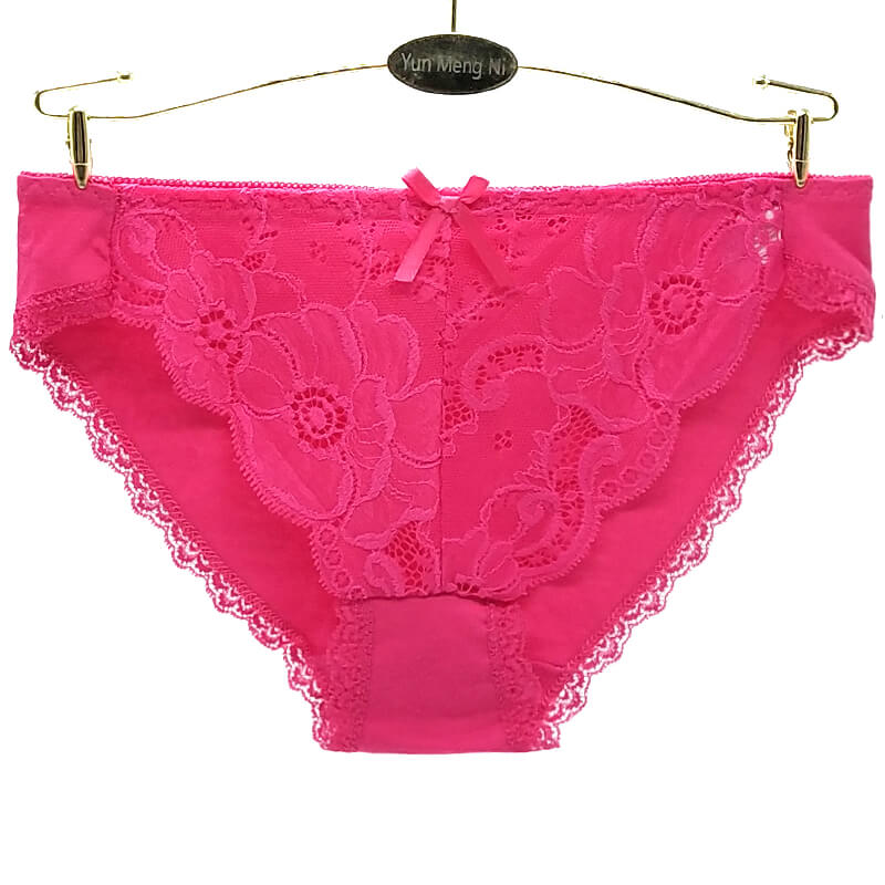 30 X Womens Solid Soft Lace Briefs Undies Sexy Underwear With Bow