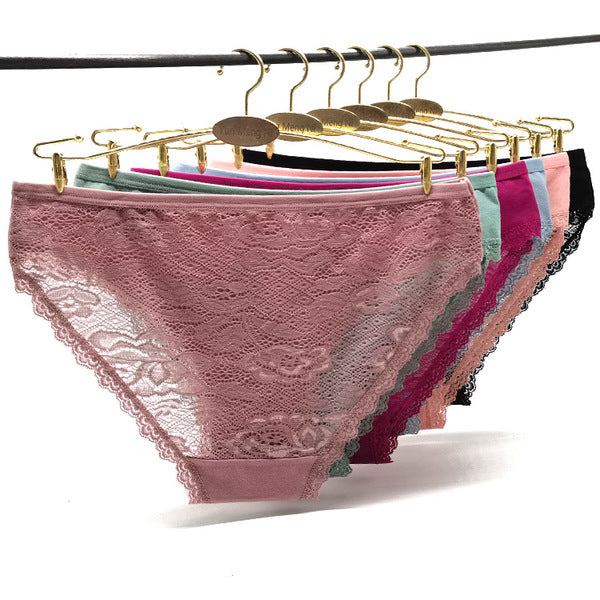 18 X Womens Sheer Cotton Briefs - Assorted Colours Underwear Undies 89583