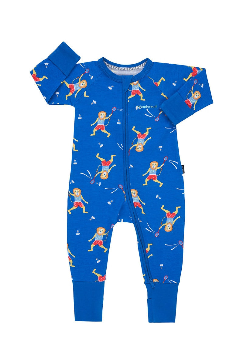 Unisex Kids Bonds Baby Zip Coverall Wondersuit Badminton Lion