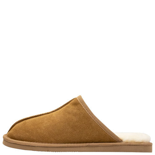 Mens Hush Puppies Loch Slippers Warm Winter Slip On Chestnut Suede Shoes