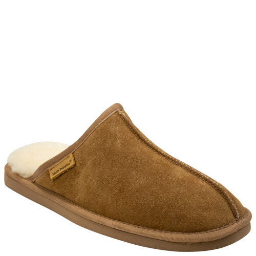 Mens Hush Puppies Loch Slippers Chestnut Suede