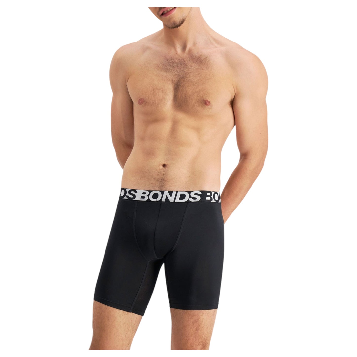 Mens Bonds Active Everyday Long Trunks Underwear Black