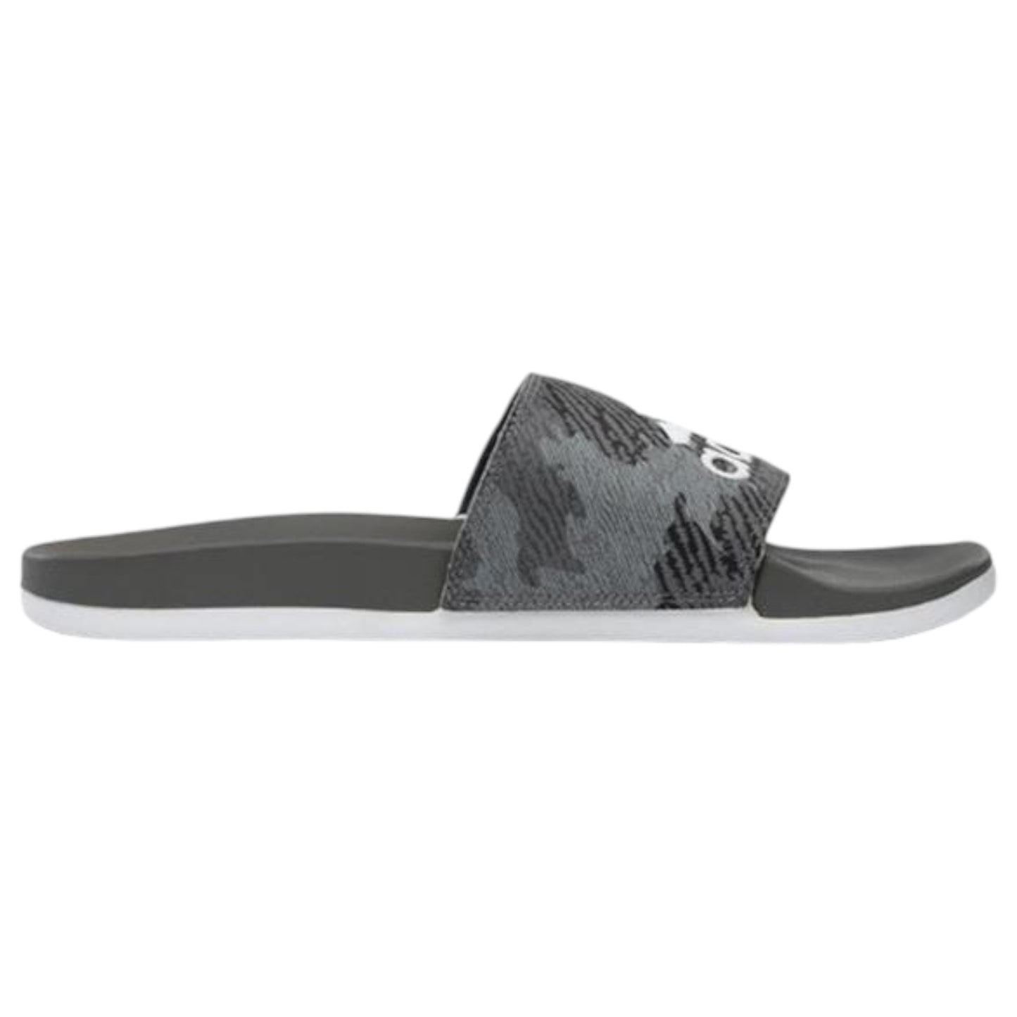 Mens Adidas Adilette Slides Grey/White/Grey