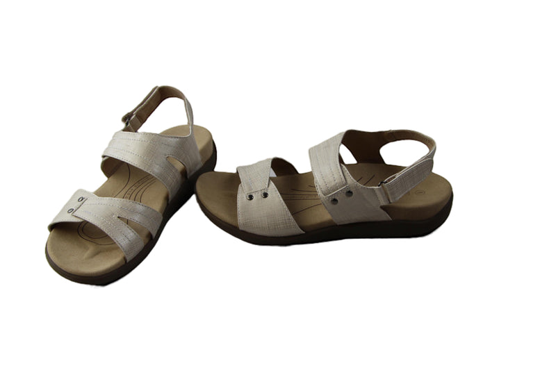 Womens Grosby Footglove Arianna White Ladies Sandals Shoes