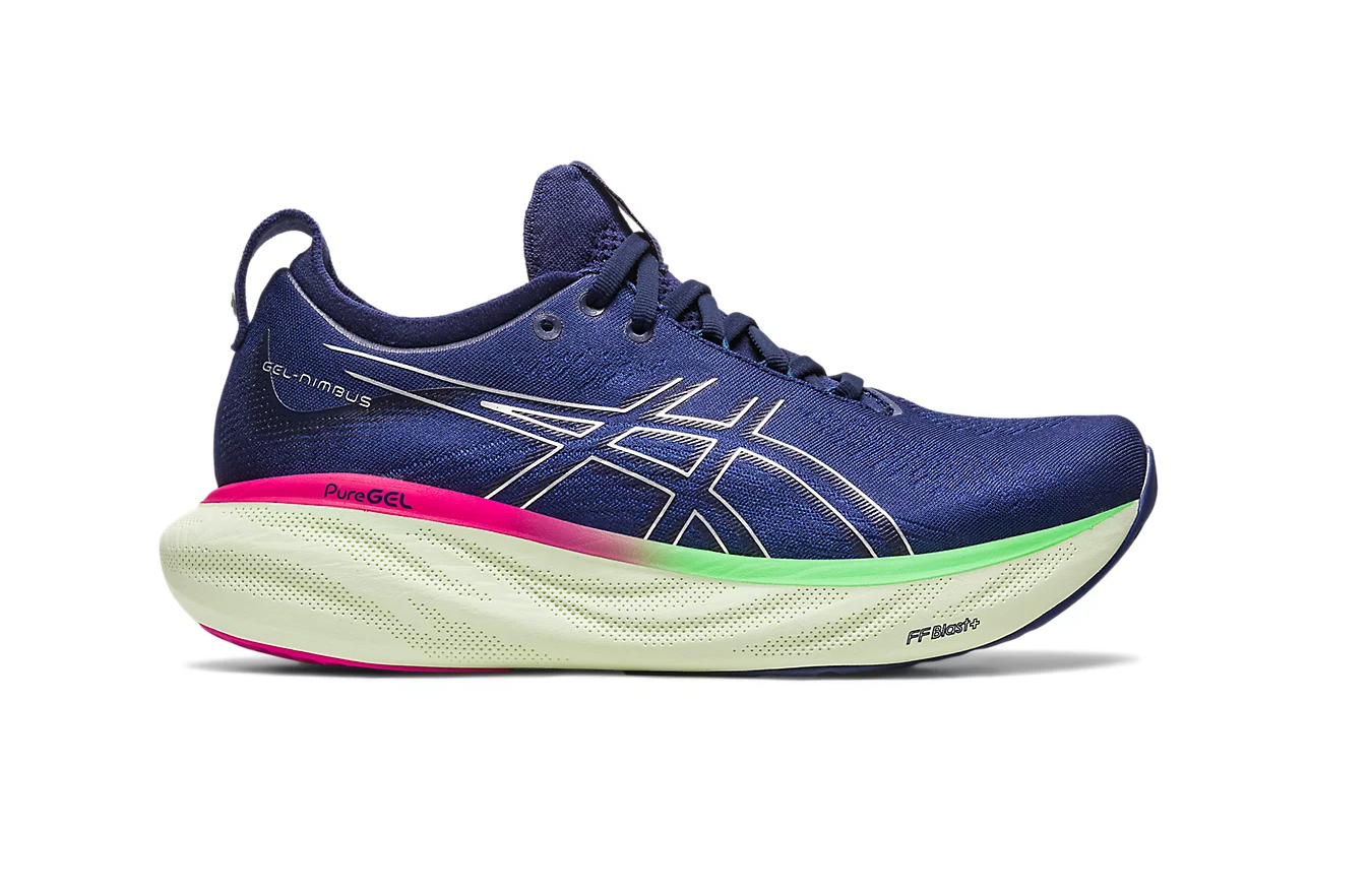 Womens Asics Gel-Nimbus 25 Shoes Indigo Blue/Pure Silver