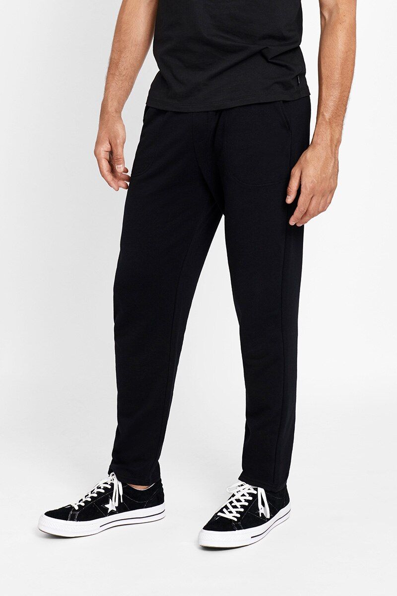 Bonds Mens Essentials Straight Trackie Trackpant Black