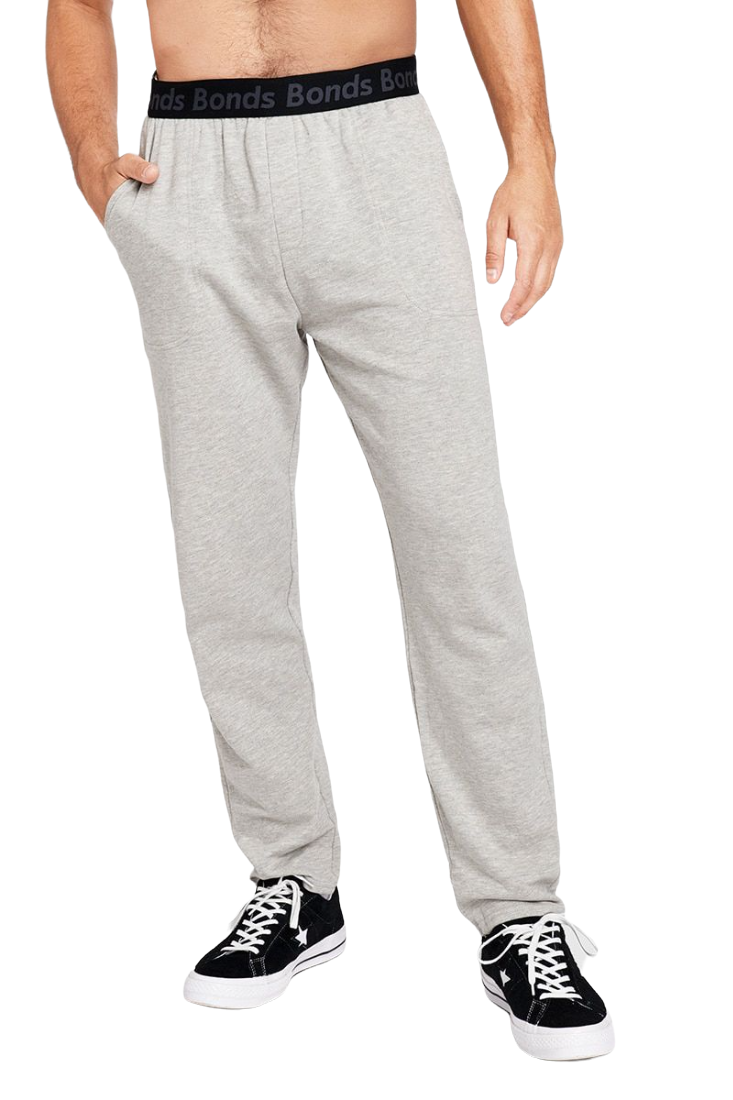Mens Bonds Essentials Straight Trackies Shadow Marle
