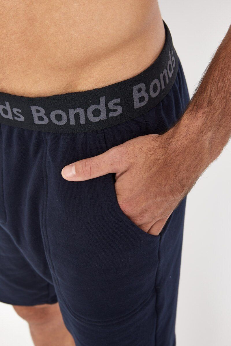 3 x Bonds Mens Essentials Short Cotton Pockets Shorts Navy