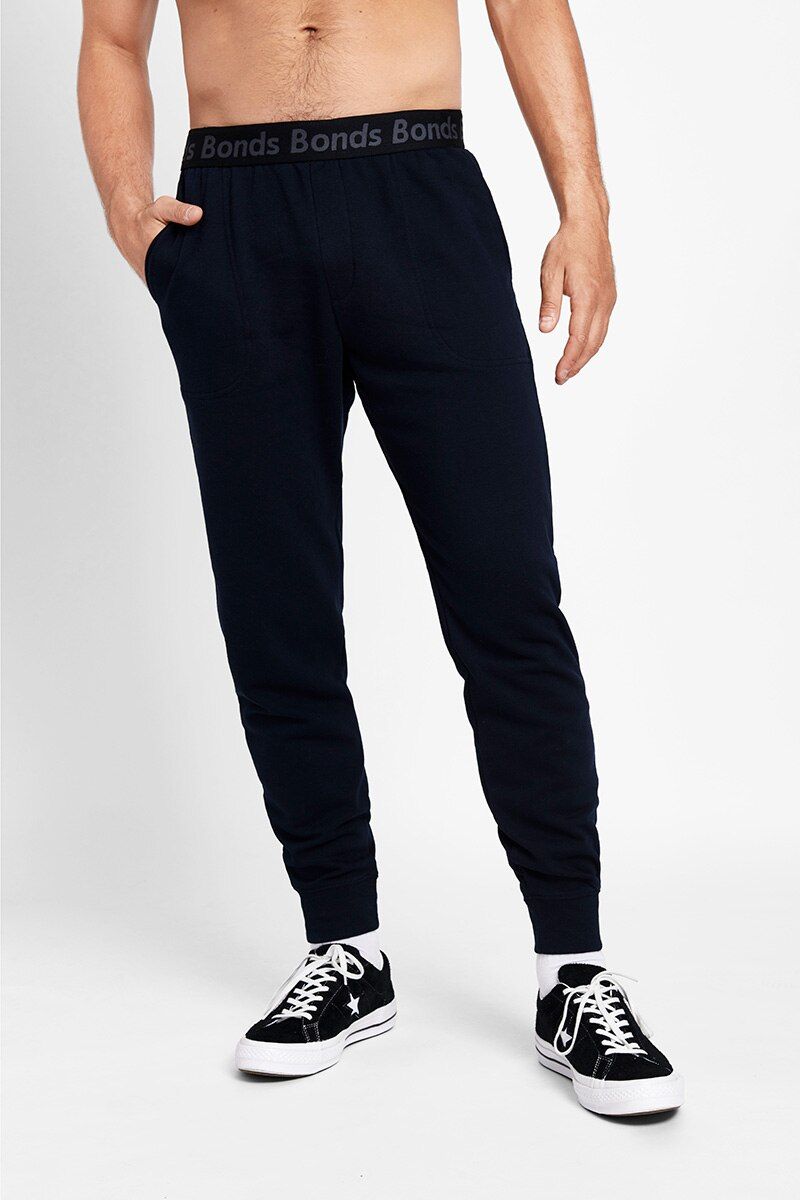 5 x Bonds Mens Essentials Skinny Trackie Trackpant Navy