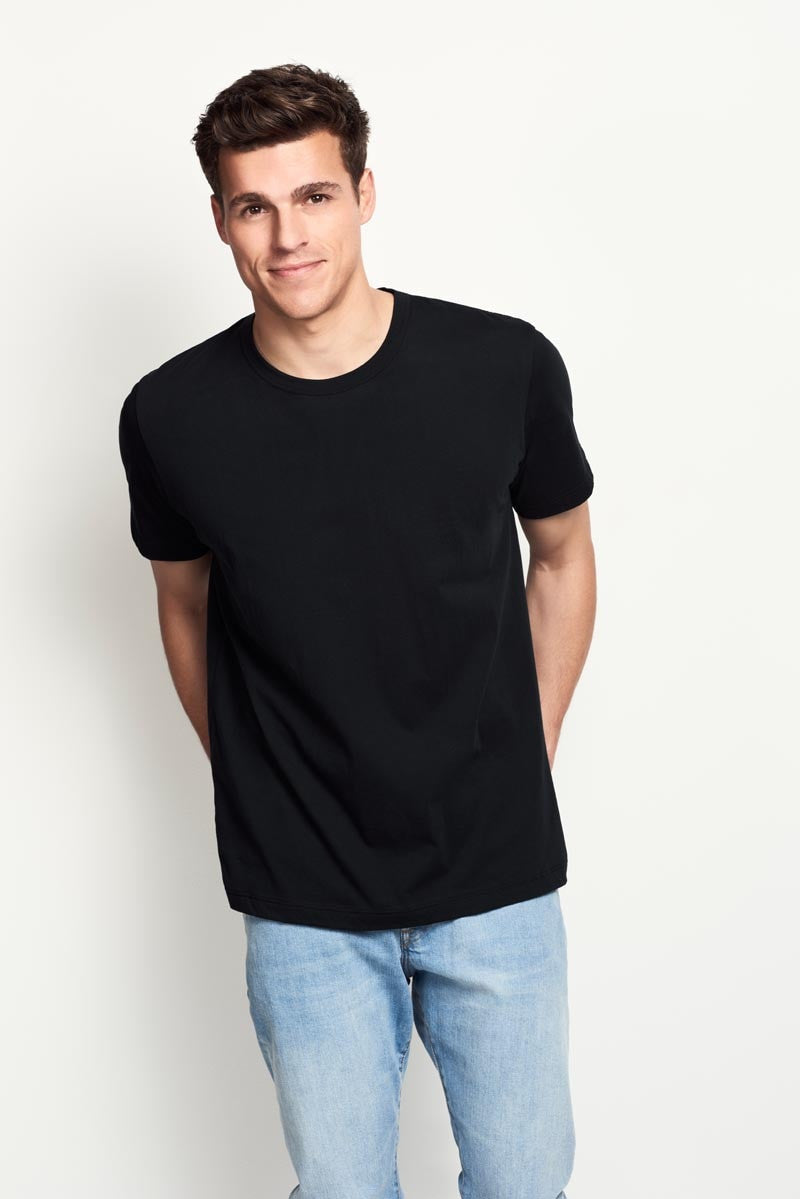 5 x Bonds Mens Basic Crew Tee T-Shirt Top Short Sleeve Black