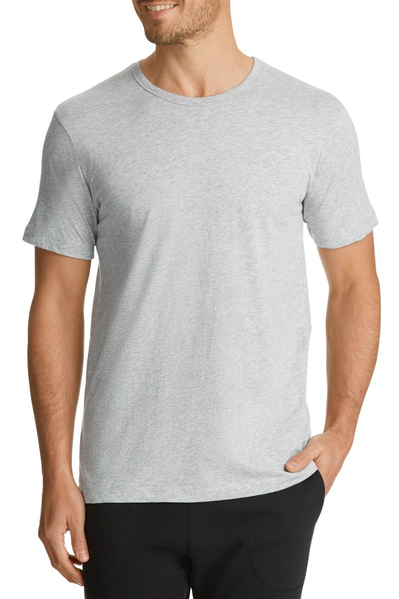 3 x Bonds Mens Basic Crew Tee T-Shirt Top Short Sleeve Grey