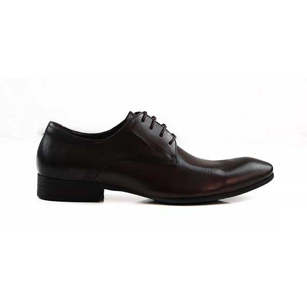 Mens Zasel Peter Dark Brown Leather Lace Up Shoes