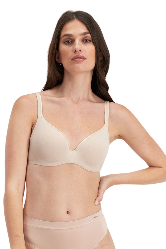 Womens Berlei Barely There Cotton Contour Bra Soft Powder