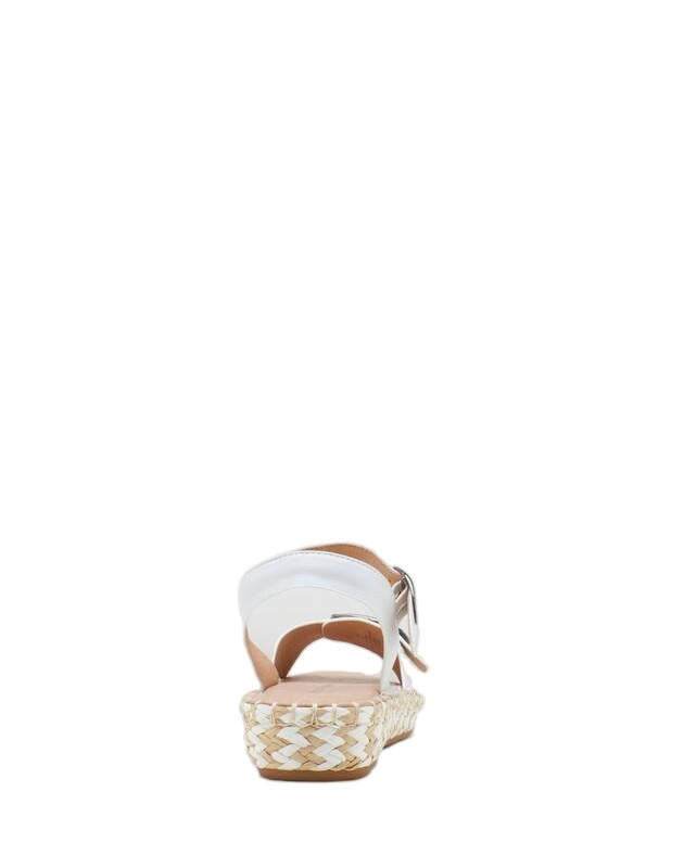 Womens Hush Puppies Basha White Leather Sandals Shoes