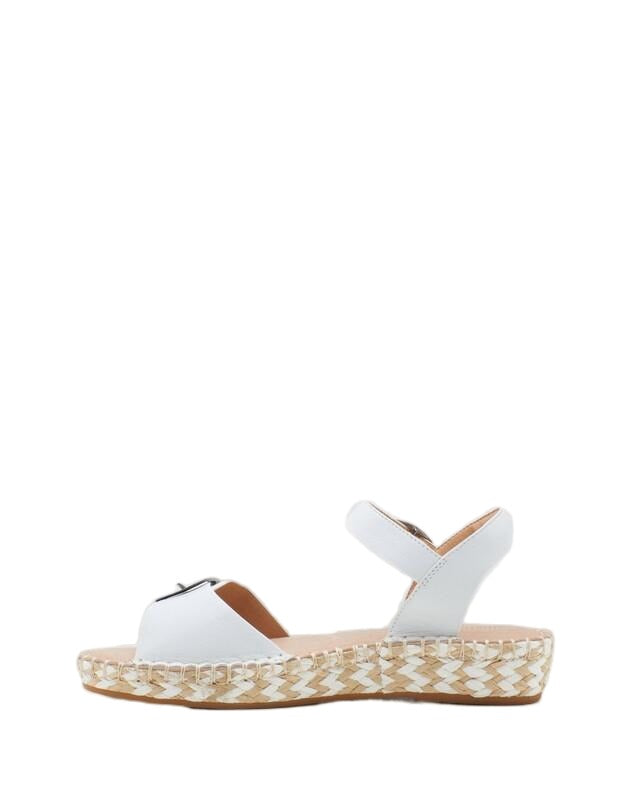 Womens Hush Puppies Basha White Leather Sandals Shoes