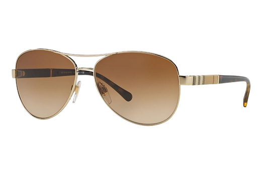 Womens Burberry BE3080 Sunglasses Light Gold