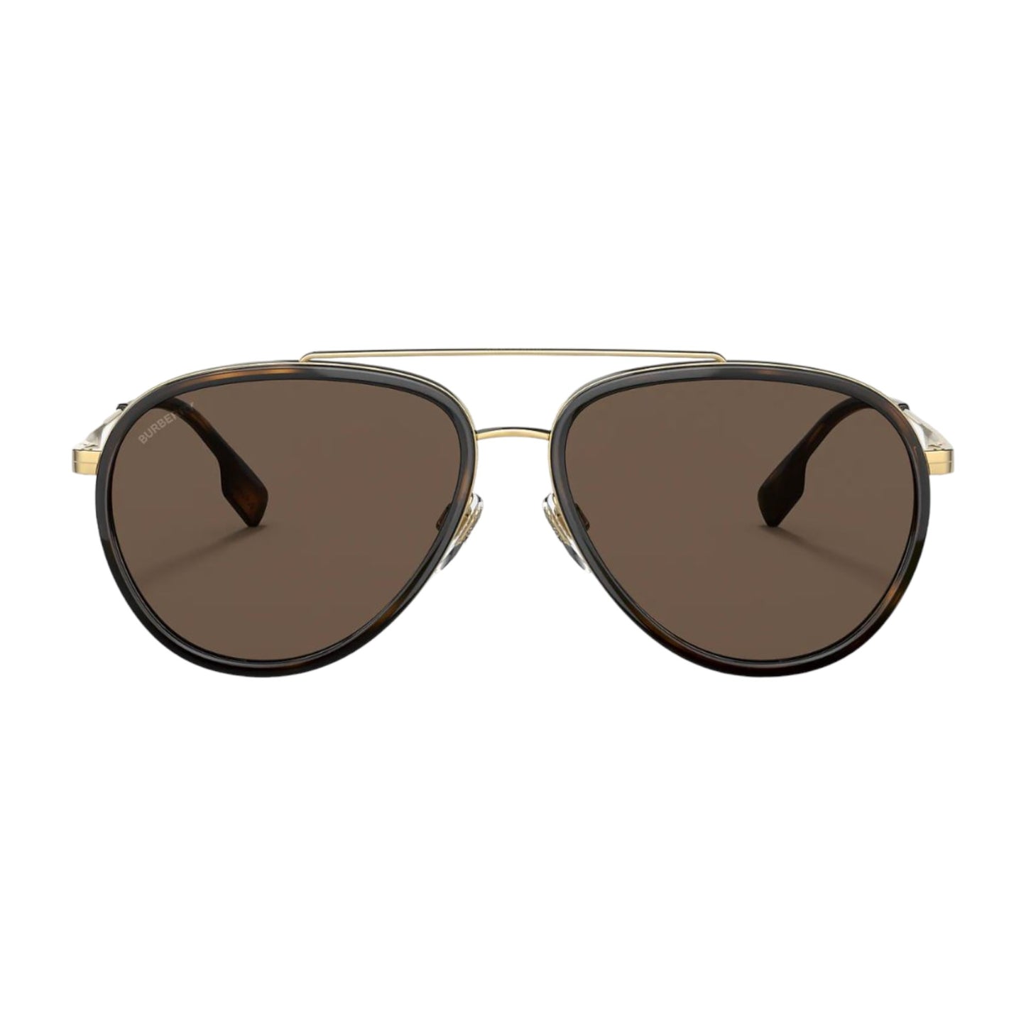 Mens Burberry Oliver BE3125 Sunglasses Gold/Dark Brown