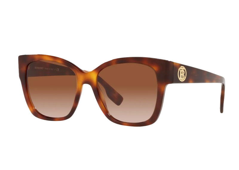 Womens Burberry Sunglasses Ruth Be4345 Light Havana/Brown Gradient Gradient Sunnies