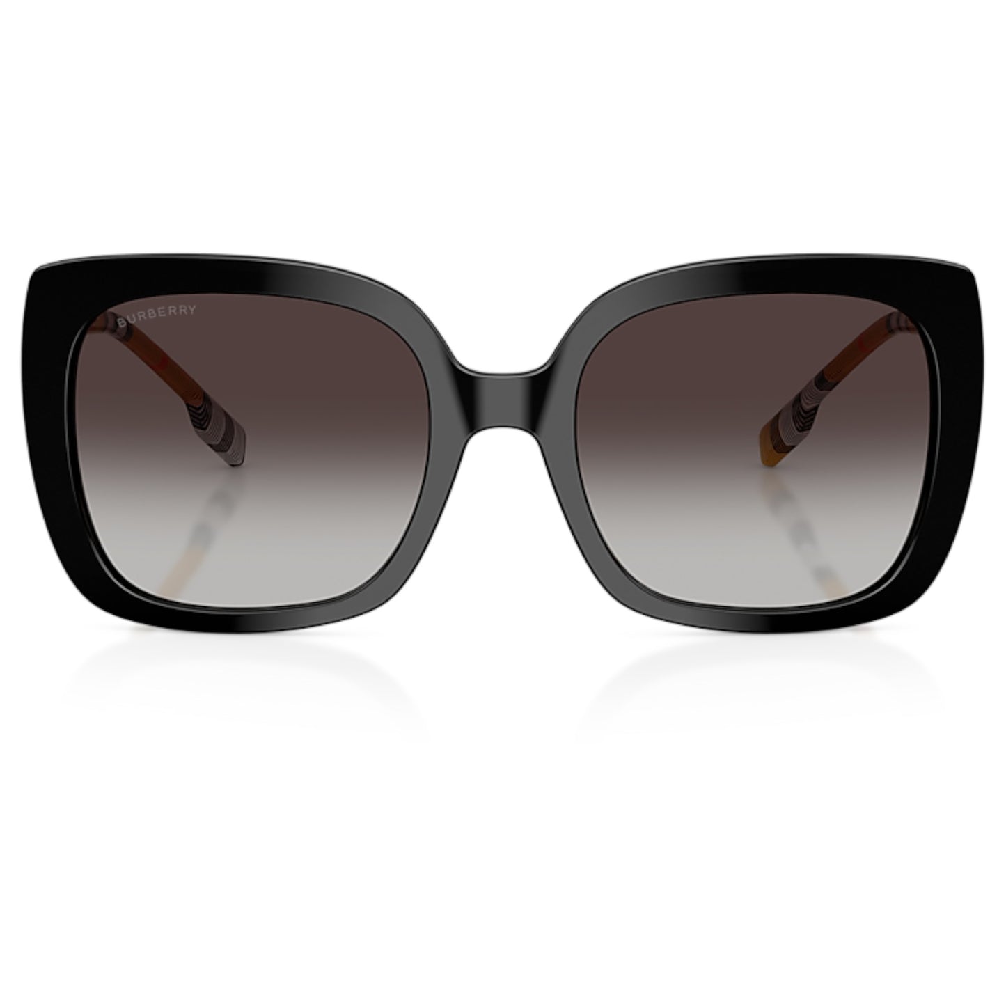 Women Burberry Be4323 38538G Black Square Grey Gradient Sunglasses