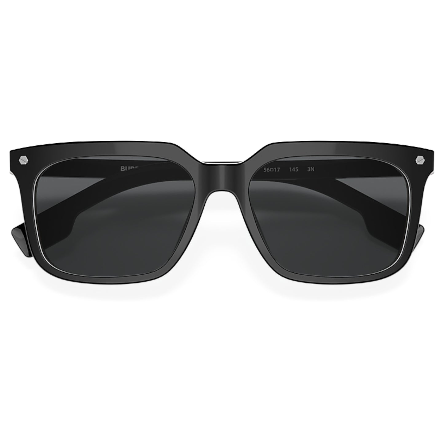 Men Burberry Be4337 379887 Black Square Dark Grey Sunglasses