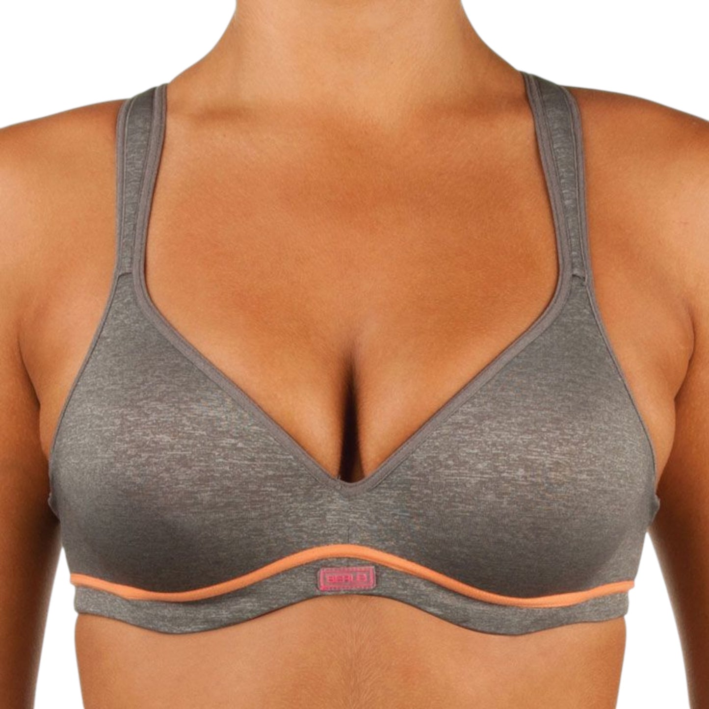 Womens Berlei Be Youth Support Underwire Sports Bra Dark Grey Marle