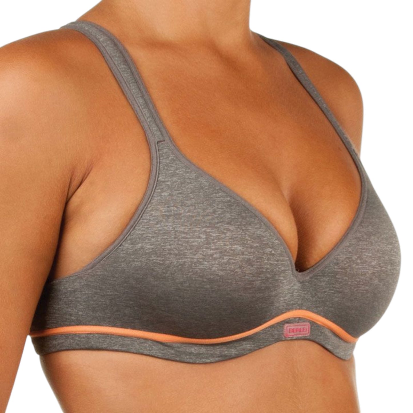 Womens Berlei Be Youth Support Underwire Sports Bra Dark Grey Marle