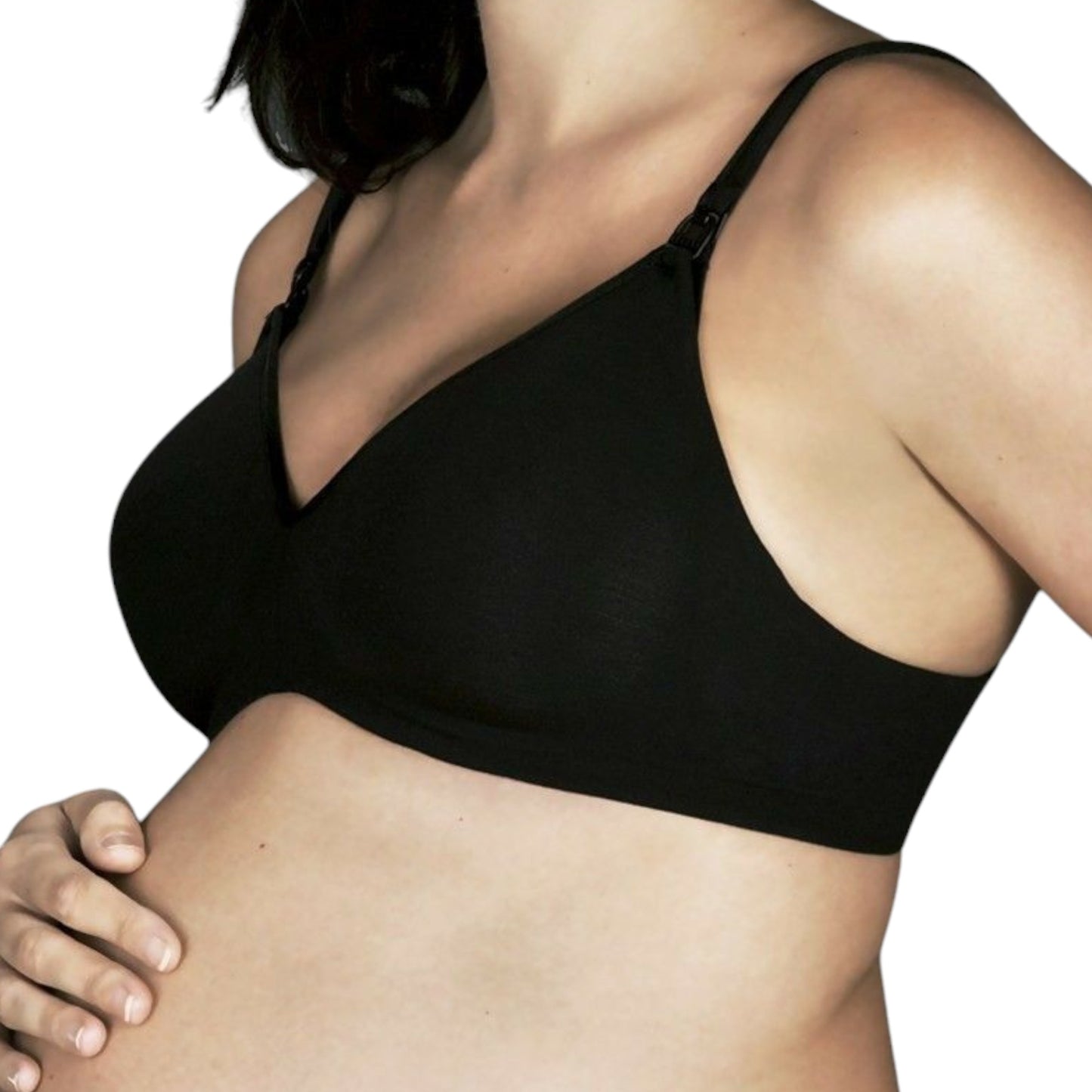 Womens Berlei Barely There Cotton Wirefree Maternity Bra Black