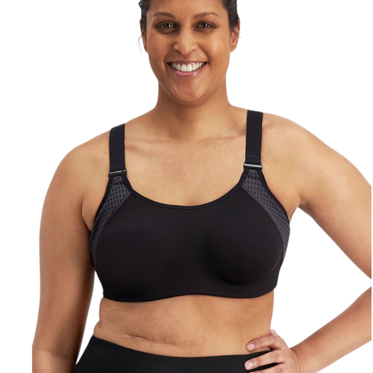 Womens Berlei ProElite Non-Contour Crop Bra Black