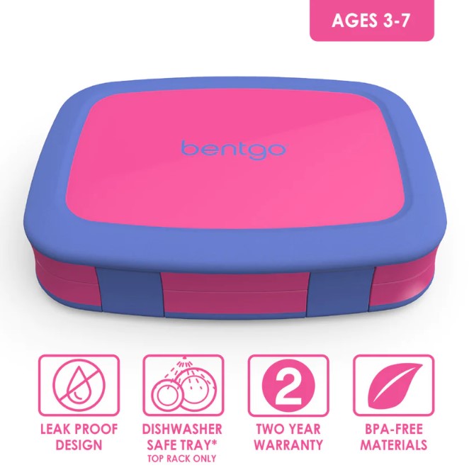 Bentgo Kids Brights Lunch Box Container Storage Fuchsia