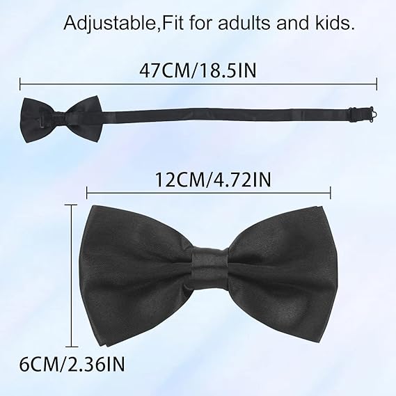 Borola Elegant Pre-Tied Adjustable Men's Bow Tie For Boys