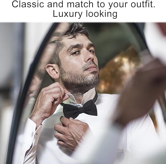 Borola Elegant Pre-Tied Adjustable Men's Bow Tie For Boys